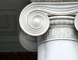 A photo of an ionic column. Links to Gifts That Protect Your Assets