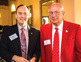 Photo of Dean of the College of Ag and Life Sciences, Shane Burgess (left), and Bob Charles (right)